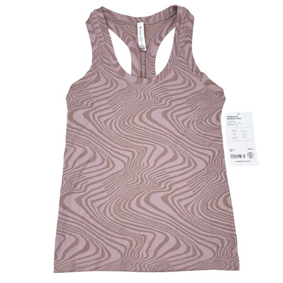 NWT ATHLETA Momentum Sleeveless Tank Sz XXS Marble Mauve Pink - Picture 2 of 6